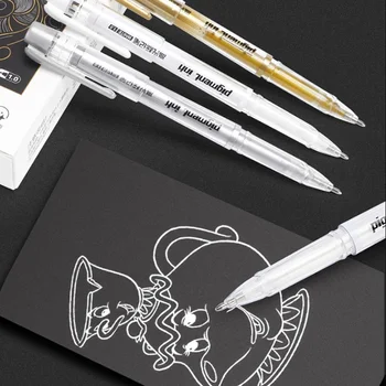 Производитель перманентной краски белого золота и серебра 1,0 мм, маркер для перманентной краски, ручка из смолы, металлические ручки, принадлежности для художественной росписи