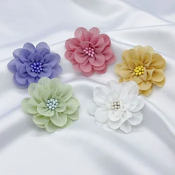 Искусственные цветочные головки в корейском стиле 5шт 5 см, шелковое украшение для вечеринки 