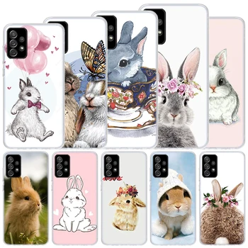 Милый Кролик Baby Rabbits Мягкий Чехол Для Samsung Galaxy A51 A71 A50 A70 A21S Чехол для телефона A30 A20E A10 A31 A41 A6 A7 A8 A9 Shell Coq