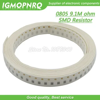 300шт 0805 SMD резистор 9,1 М Ом чип-резистор 1/8 Вт 9,1 М 9M1 Ом 0805-9.1 М