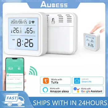 Приложение Tuya Smart с датчиком температуры и влажности, удаленный монитор для умного дома, SmartLife, работа с Alexa, Google Assistant, Wi-Fi