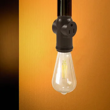 Адаптер для лампы 2 шт. Поляризованная розетка для подключения лампы к розетке Лампы E26 Разветвитель Железный Осветительный аксессуар