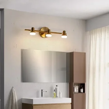 Современный светодиодный настенный светильник, водонепроницаемый светильник для ванной комнаты, комод, зеркальная лампа, железное украшение для дома, простое освещение 110 В 220 В