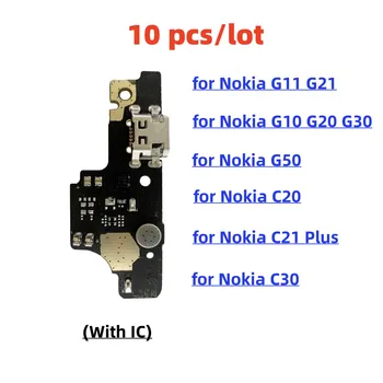 10 шт./лот, USB Зарядное Устройство Док-Разъем Зарядная Плата Разъем Порта Гибкий Кабель Для Nokia G11 G21 G10 G20 G30 G50 C20 C21 Plus C30