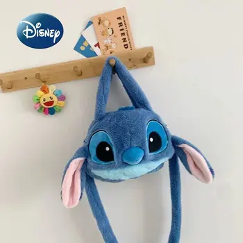 Disney Stitch 2023 Новая Женская Плюшевая сумка Люксовый Бренд Женская Плюшевая сумка Через Плечо с Рисунком Медведя Винни Милая Детская сумка