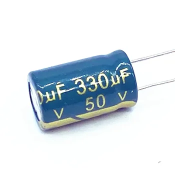 10 шт./лот высокочастотный низкоомный алюминиевый электролитический конденсатор 50 В 330 мкФ размером 10*17 330 МКФ 20%