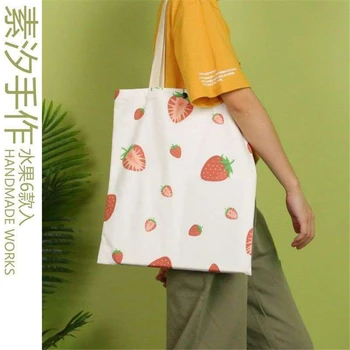 1 шт. Женская Корейская студенческая портативная хлопчатобумажная сумка для покупок в Японском стиле, холщовая сумка для покупок на одно плечо