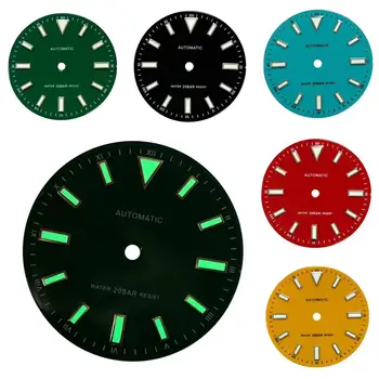 Аксессуары для часов С Гладким Циферблатом диаметром 28,5 мм, Модифицированным японскими автоматическими механизмами NH35 и NH36, Излучающими логотип Green Light S