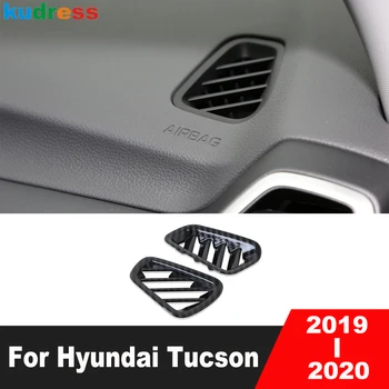 Накладка Крышки Вентиляционного Отверстия Кондиционера Приборной Панели Автомобиля Hyundai Tucson 2019 2020 Carbon Decoration Аксессуары Для Формования Интерьера