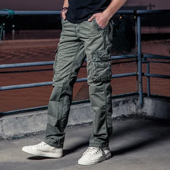 Армейские мужские камуфляжные штаны для бега трусцой с несколькими карманами, тактические летние рабочие, большого размера, на молнии в стиле милитари.