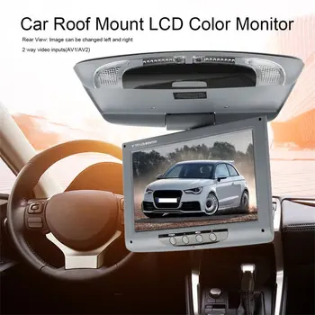 Цветной ЖК-монитор с 9-дюймовым экраном 800 * 480, устанавливаемый на крыше автомобиля, Откидной экран, Накладной Мультимедийный Видео-дисплей на потолке, устанавливаемый на крыше.