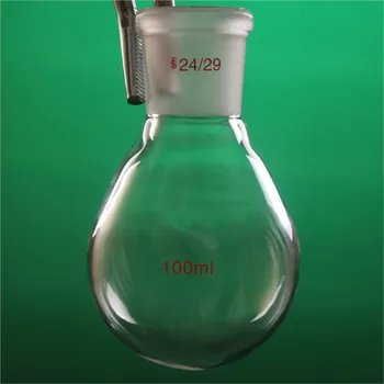 100 мл 24/29 Высококачественная колба в форме баклажана Лабораторный стакан для выпаривания и дистилляции с высоким содержанием боросиликата Лабораторные принадлежности
