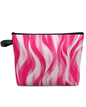 Абстрактная Градиентно-пурпурная дорожная косметичка большой емкости, Портативная сумка для хранения макияжа, женский водонепроницаемый пенал
