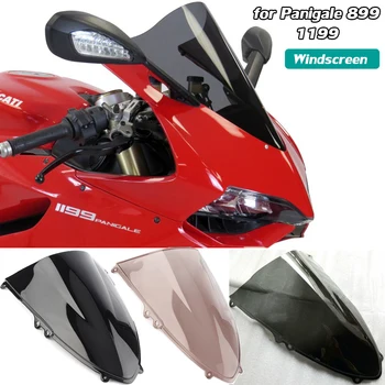 Для Ducati Panigale 1199 Ветровое Стекло Мотоцикла Ветровой Дефлектор Double Bubble 899 1199S 1199R 2012-2015 2016 2017 Дым