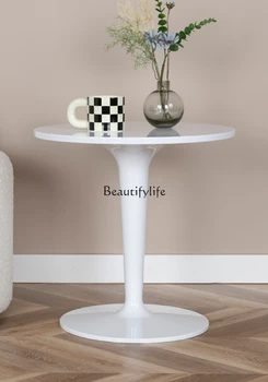 Прозрачный Акриловый Чайный Столик круглый Приставной Столик Дизайнерский Маленький круглый Столик Для Переговоров
