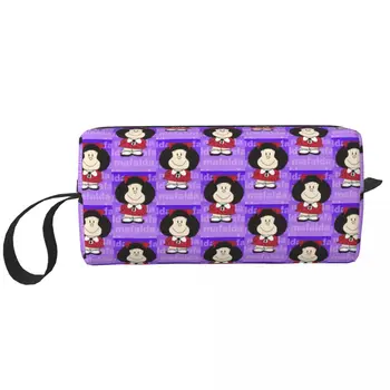 Веселая Косметичка Mafalda для женщин, косметички для ежедневных путешествий, сумка-органайзер для туалетных принадлежностей