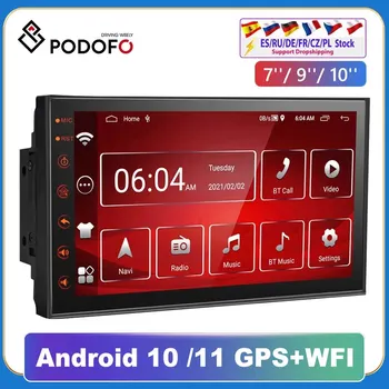 Автомобильное Радио 2 Din Android 10/11 GPS Мультимедийный Плеер Авторадио 4G Для Volkswagen Nissan Toyota Hyundai Kia Ford Focus