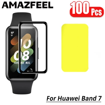 100 Шт для Huawei Band 7 Защитная пленка для экрана 3D full Cover Защитная для huawei band 6/Honor Band 6 Защитные Аксессуары