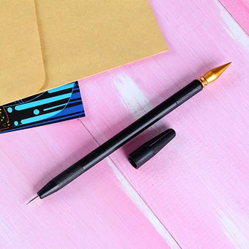 10 Шт Гладкая Форма Царапающей Ручки Для Рисования Позолоченная Черная Бумага Blackl