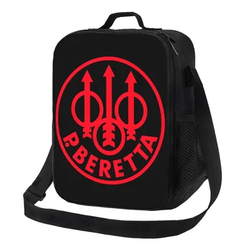 Berettas С логотипом, Изолированная сумка для ланча для работы, школы, военного пистолета, портативный термоохладитель, коробка для Бенто Для женщин и детей
