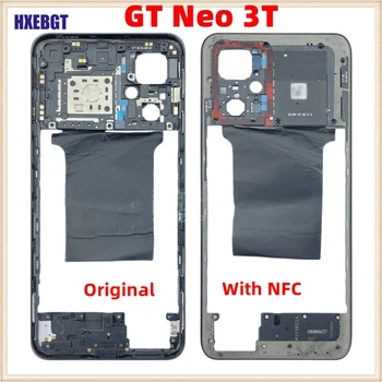 Оригинальная Рамка Корпуса Средней Рамки Для Realme GT Neo 3T Задняя Лицевая Панель Шасси Передней Рамки + Кнопка Регулировки громкости + Детали NFC