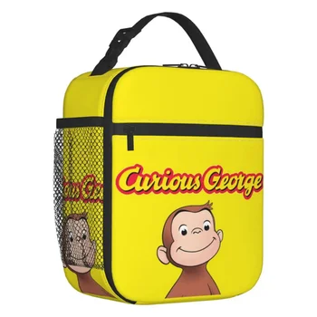 Сменные коробки Curious George для женщин, многофункциональный термоохладитель Monkey, сумка для ланча с пищевой изоляцией для детей школьного возраста