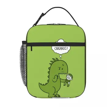 Органическая сумка для ланча с динозавром, ланч-бокс, термо-сумка для еды, Кавайная сумка для ланча