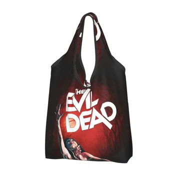 Женская сумка-тоут Evil Dead для покупок в продуктовых магазинах, милая сумка-шоппер из фильма ужасов о сверхъестественном, сумка большой емкости