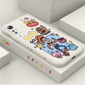 Чехол для телефона Disney Toy Story Для Xiaomi Mi 13 12 12T 12S 11 11T 10 10S 9 8 Pro Ultra Lite 5G Цветной Простой Жидкий Силиконовый Чехол