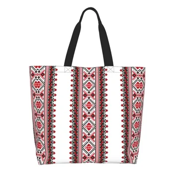 Украина, Вышиванка, продуктовые сумки для покупок, холщовые сумки для покупок, сумки через плечо, Большая вместительная богемная геометрическая сумка