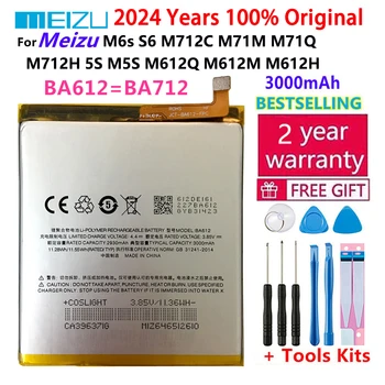 Оригинальный Новый Аккумулятор BA612 BA712 Для Meizu M6s S6 M712C M71M M71Q M712H 5S M5S M612Q M612M M612H 3000 мАч Аккумуляторы Для телефонов Bateria