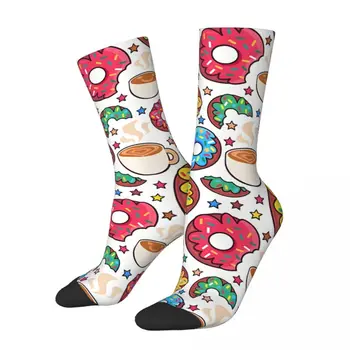Вкусные носки с пончиками и сладкими фруктами, покупая носки до середины икры с 3D принтом для мальчиков и девочек