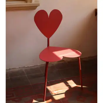 1 шт. Портативный Красный Стул в форме сердца с любовью, Персонализированный стул, Реквизит для творческой Фотографии, Стул Для украшения дома на открытом воздухе, Украшения