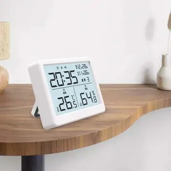 Комнатный термометр, измеритель влажности, Многофункциональные настенные часы, Портативные Настольные часы