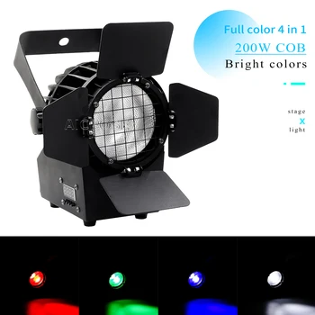 200 Вт RGBW 4 в 1 LED Par Light Холодный Белый/Теплый Белый Сценический Светильник С Дверью Сарая DMX Control Bar Party DJ Disco Свадебное Освещение