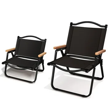 1 шт. Походный стул, уличный Портативный туристический стул, складной стул из алюминиевого сплава с древесным зерном, Пляжное оборудование, стул
