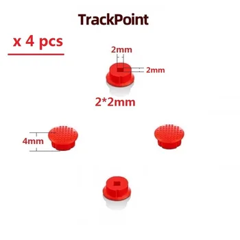 4шт 2*2 мм Ноутбук Красный Ниппель Резиновый Указатель Мыши TrackPoint Крышка для Lenovo ThinkPad T460 T470 T480S T490 T590 E480 E485 E560