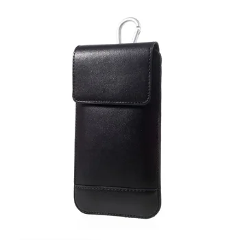 для Poco M5 Pro 5G (2022) Чехол для ремня с вертикальным двойным карманом - черный