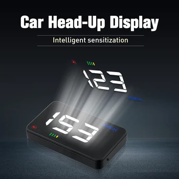 Автомобильный дисплей скорости на лобовом стекле Geyiren-A500 OBD2, проектор на лобовое стекло, цифровой спидометр, сигнализация безопасности, температура воды