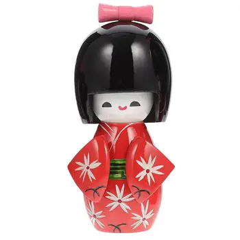 Украшение Японской куклы-Кимоно Деревянная Статуя куклы-Кимоно Столешница в стиле Ар-деко Традиционная Вечеринка Японская Подарочная Кукла