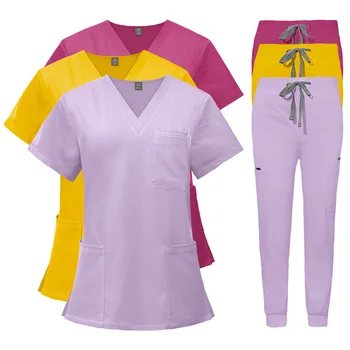 Новая Униформа для обновления операционной, Набор больничных рабочих халатов, Медицинские принадлежности, Костюм медсестры для стоматологической хирургии, рабочая одежда XS ~ XXL