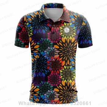 Летняя мужская рубашка поло Googan Squad, повседневная модная быстросохнущая футболка с коротким рукавом для рыбалки и гольфа, топы, одежда больших размеров