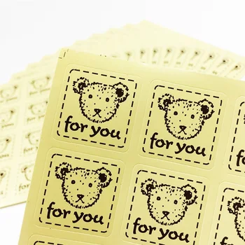 160 шт. Кавайный Медвежонок Для вас, бумажные этикетки для скрапбукинга, Наклейка для печати, подарочная наклейка 
