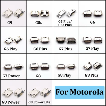 50шт Разъем Micro USB Порт Зарядки Разъем Док-станции Для Motorola Moto G5 G5s G6 G7 G8 G9 Plus Play Power Lite Запчасти Для Ремонта