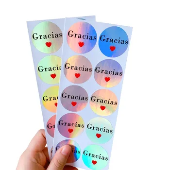100шт 35 мм круглые наклейки Pretty thank you French gracias Подарочный упаковочный конверт для доставки