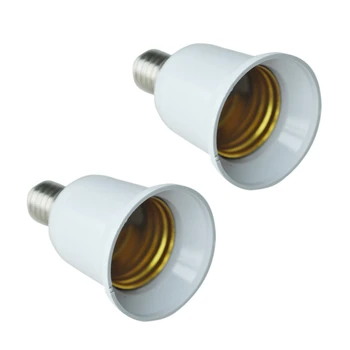 2X Удлинитель от E14 до E27 Светодиодная лампа CFL Адаптер лампы Конвертер Гнездо для винта