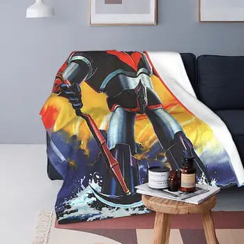 Одеяло Goldorak Grendizer Фланелевое Весенне-осеннее Роботизированное Портативное Легкое Тонкое покрывало для дивана, коврик для спальни