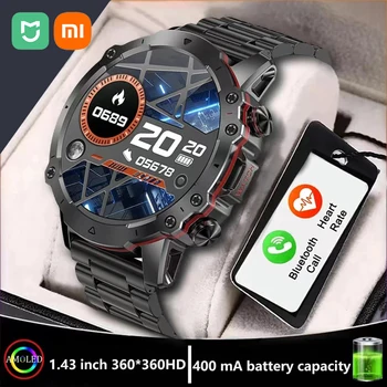 Xiaomi mijia 360 AMOLED HD Экранные часы Мужские смарт-часы с Bluetooth-вызовом Smartwatch 2023 Модные спортивные часы Новый умный браслет Man