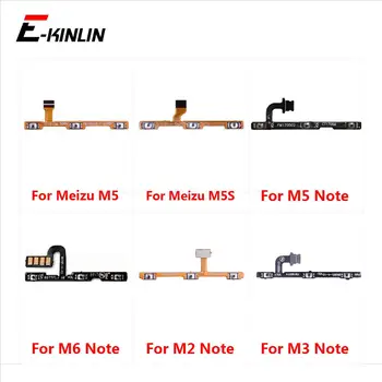 Клавиша включения-выключения, лента, выключатель питания, Кнопка регулировки громкости, гибкий кабель для MeiZu M6 M5 M3 M2, Запасные части Note M5S
