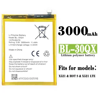 BL-30QX Высококачественная Сменная Батарея Для Мобильного телефона Infinix X521 HotS BL-30QX Встроенная Батарея Большой Емкости